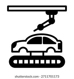 Icono de fabricación de automóviles Ilustración vectorial mixta
