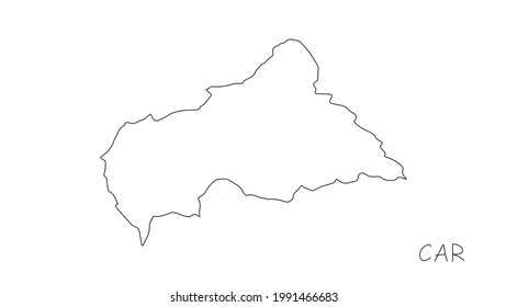 Car map black line on white background. Vector illustration.