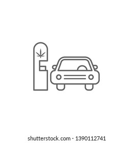 Car, marijuana icon. Element of marijuana icon. Thin line icon for website design and development, app development. Premium icon