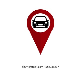 car marker map symbol logo image vector pin locate