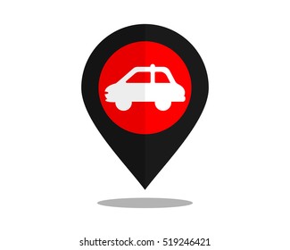 car marker pin path image vector icon logo