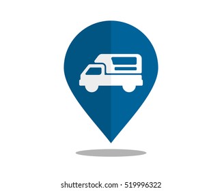 car marker pin path image vector icon logo