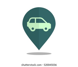 car marker pin path image vector icon logo