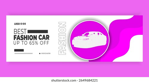 Projeto da capa do facebook da agência de marketing do carro, modelo do anúncio do banner da web com o espaço reservado da fotoProjeto da capa do facebook da agência de marketing corporativo do negócio criativo, anúncio do banner da web 
modelo com espaço reservado para foto