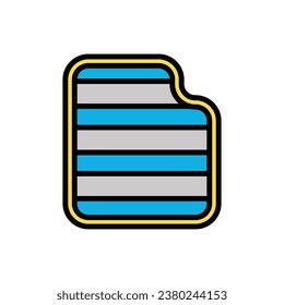 Ilustración del vector de iconos de la estera de coches