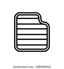 Ilustración de vectores de iconos de contorno de estaca de carro