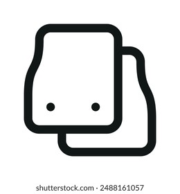 Car mat UI icon, car rubber floor carpet minimal line vector symbol