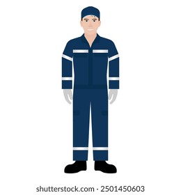 Car Mechanic or Automobile Mechanic. Man in Mechanic Uniform. Car Repair and Service Center. Car Maintenance. Vector Illustration. 