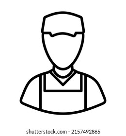 Car Mechanic Icon. Bold outline design with editable stroke width. Vector Illustration.