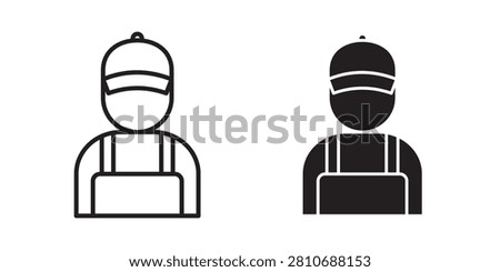 Car mechanic icon clean label set..