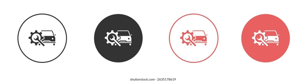 Car mechanic icon vector design template simple and clean style