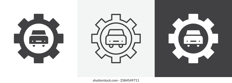 Car mechanic icons graphics pack vectors.