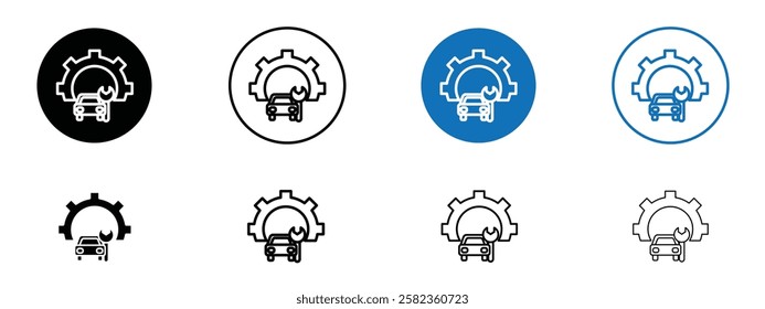 Car mechanic icons pack vectors for app and web ui designs