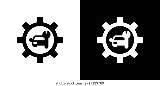 Car mechanic icons set. vector icons designed in filled style