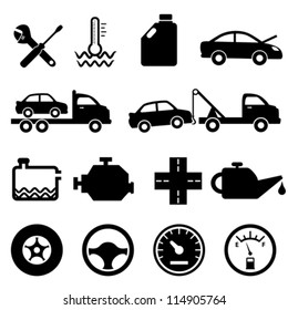 Car, mechanic, repair and maintenance icon set