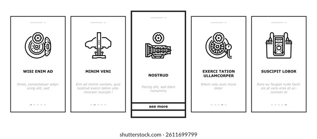 car mechanic repair service onboarding mobile vector. auto garage, technician maintenance, shop engine, man vehicle, worker motor car mechanic repair service Illustrations