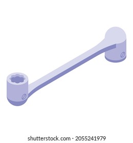 Icono de la herramienta mecánica del automóvil. Isometric del icono de la herramienta mecánica del automóvil vector clave para el diseño web aislado en fondo blanco