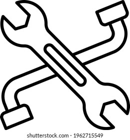 Car Mechanic Tools Vector Icon Design, Motor Vehicle Service and automobile repair shop Symbol, Lorry spare parts Sign, auto mechanic stock illustration, lug wrench Concept, 