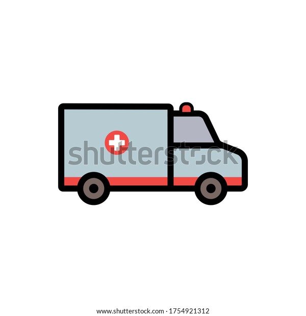 Car, medical, siren vector\
icon