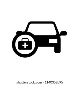 Car with Medicine icon vector icon. Simple element illustration. Car with Medicine symbol design. Can be used for web and mobile.