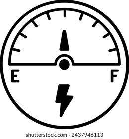 Car mete glyph and line vector illustration