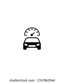 car with meter icon,vector best flat icon.