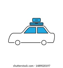 Car minimal line icon vector