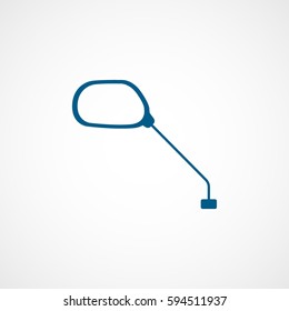Car Mirror Blue Flat Icon On White Background