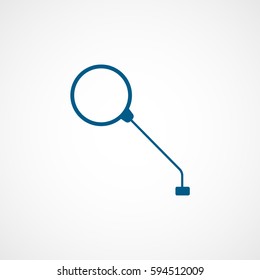 Car Mirror Blue Flat Icon On White Background
