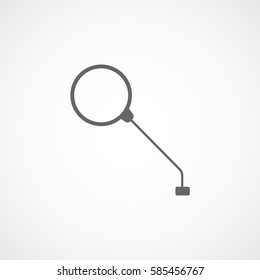 Car Mirror Flat Icon On White Background 