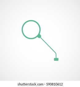 Car Mirror Green Flat Icon On White Background