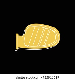 Car mirror icon. Doodle illustration of Car mirror vector icon for web isolated on black background