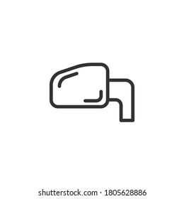 Icono de espejo de auto aislado en fondo blanco. Símbolo de espejo moderno, simple, vector, icono para el diseño de sitios web, aplicación móvil, ui. Ilustración vectorial