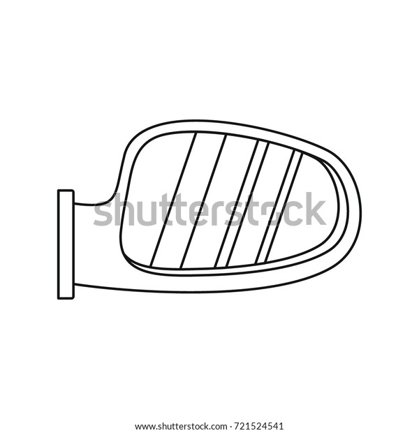 Car mirror icon. Outline\
illustration of Car mirror vector icon for web isolated on white\
background