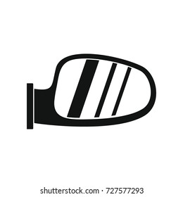Car mirror icon. Silhouette illustration of Car mirror vector icon for web isolated on white background