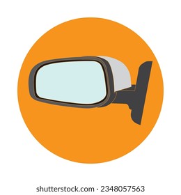 Car mirror icon vector illustration symbol design