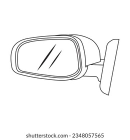 Car mirror icon vector illustration symbol design