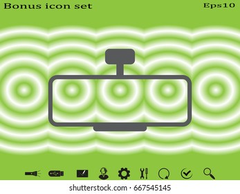 Car mirror, icon, vector illustration of Eps10
