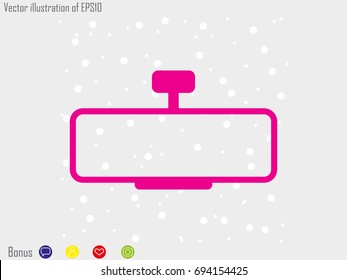 Car mirror, icon, vector illustration of Eps10
