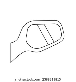 Car mirror line icon vector sign