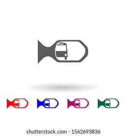 Car mirror multi color icon. Simple glyph, flat vector of car repear icons for ui and ux, website or mobile application