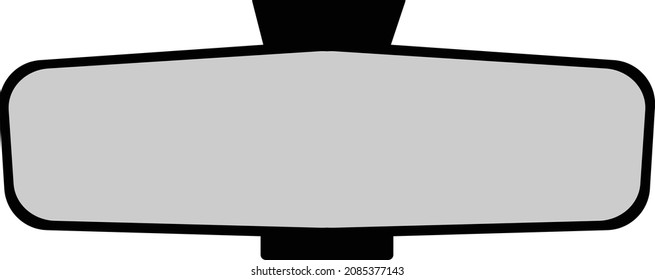 Car Mirror on white background. Rear view mirror sign. flat style. 