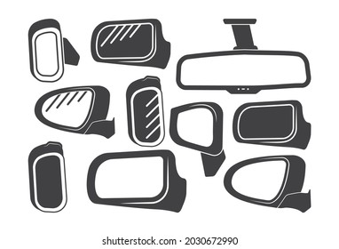 Car Mirror Printable Vector, Car Back Mirror, Car Side Mirror, Rear View Mirror, Rear View 