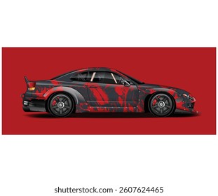  car mockup and  car wrap design Graphics illustration