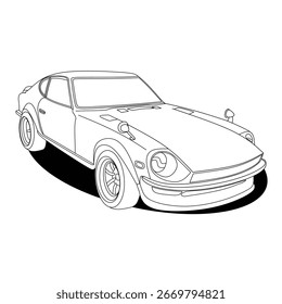 Modelo de coche para colorear libro