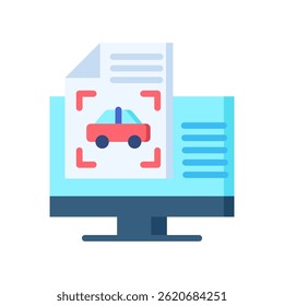 Car Model Icon Flat Vector Illustration