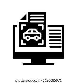 Car Model Icon Glyph Vector Illustration