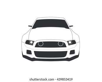 Car model icon vector