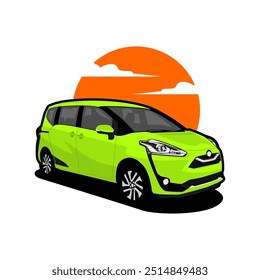 Modelo de coche MPV Ilustración vectorial
