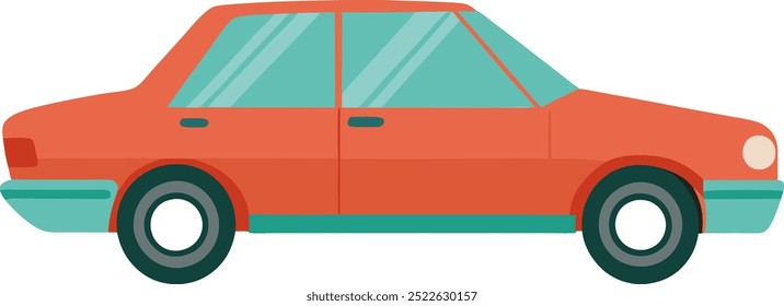 Car, Modern auto vehicles, Colorful car, Vector illustration